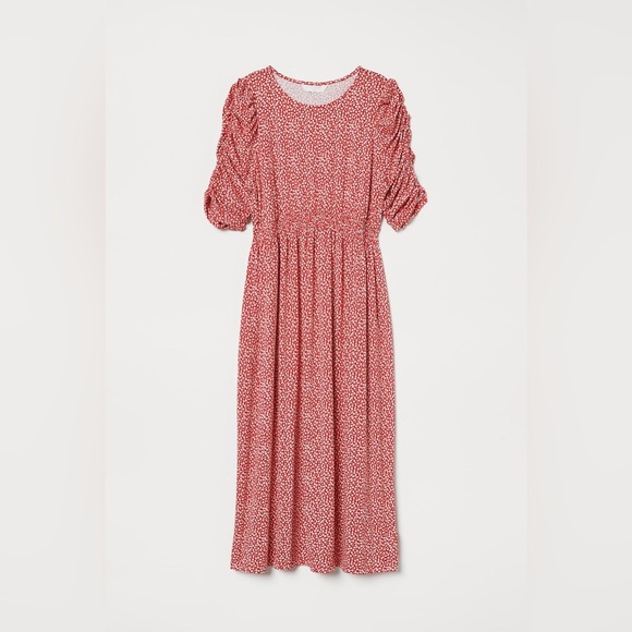 H&M | Mama Floral Patterned Jersey Maternity Smocked Dress - Picture 1 of 11